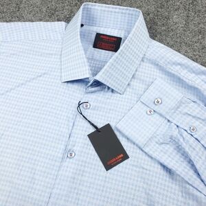 Jared Lang After Hours Dress Shirt Mens 2XL Light Blue Button Up Diamond NWT